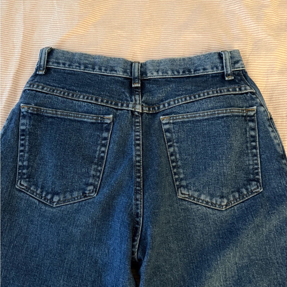 Wrangler High Rise Denim Jeans - Classic Blue - Picture 3 of 4